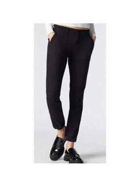 Mavi Ivy Slim Cargo Mid Rise Pant, Black - Size 24